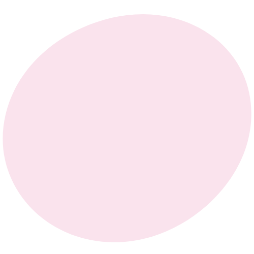 ピンク色の楕円