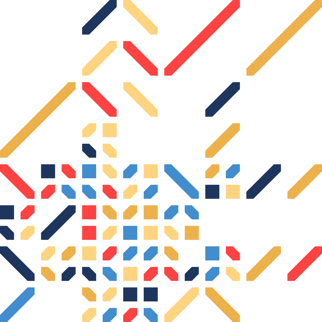 六角形のカラフルな幾何学模様