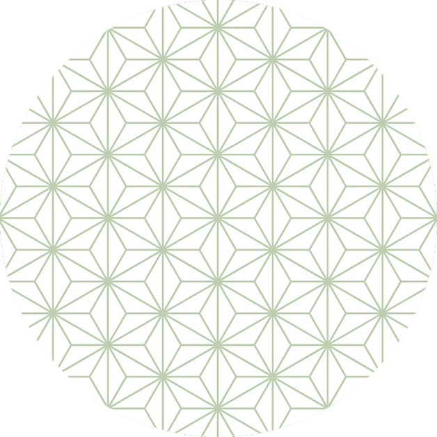 緑色の幾何学丸模様
